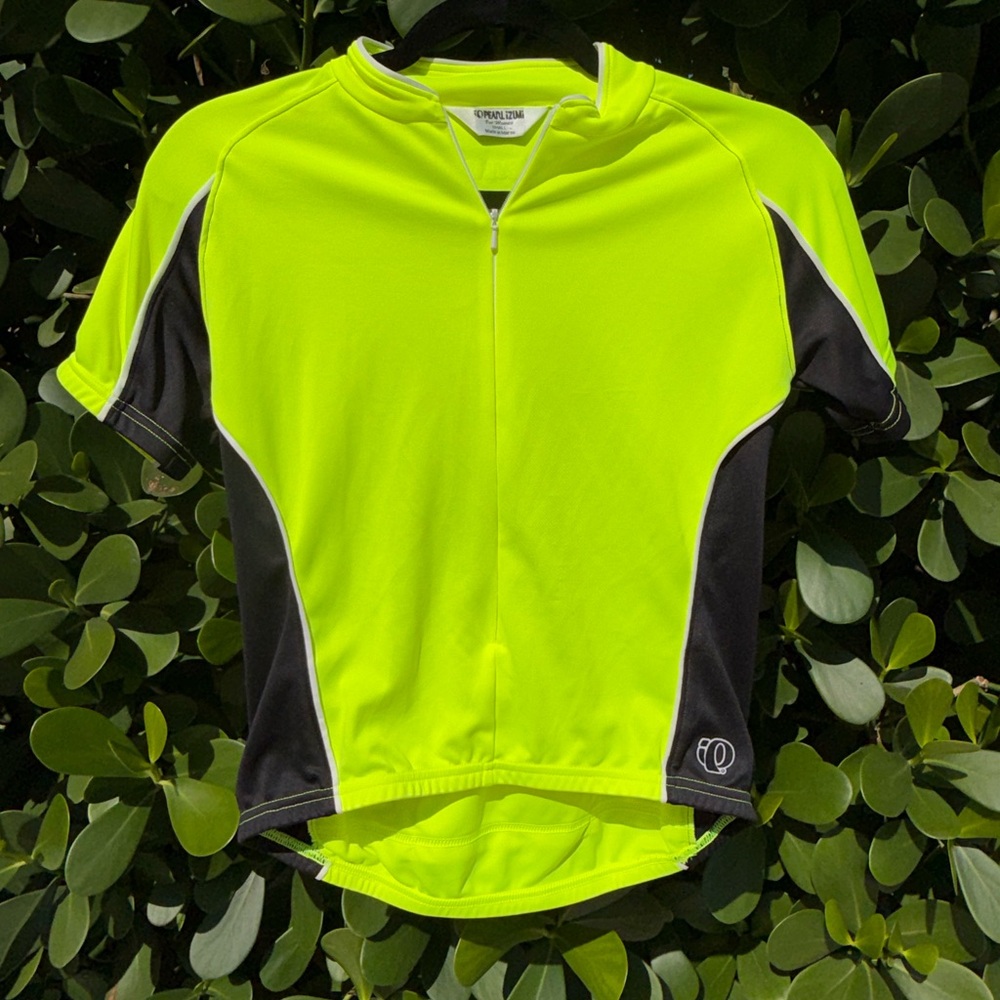 Pearl Izumi Women’s High-Vis Lime Short Sleeve Bike Racing Top S Zipper Front - Picture 3 of 13